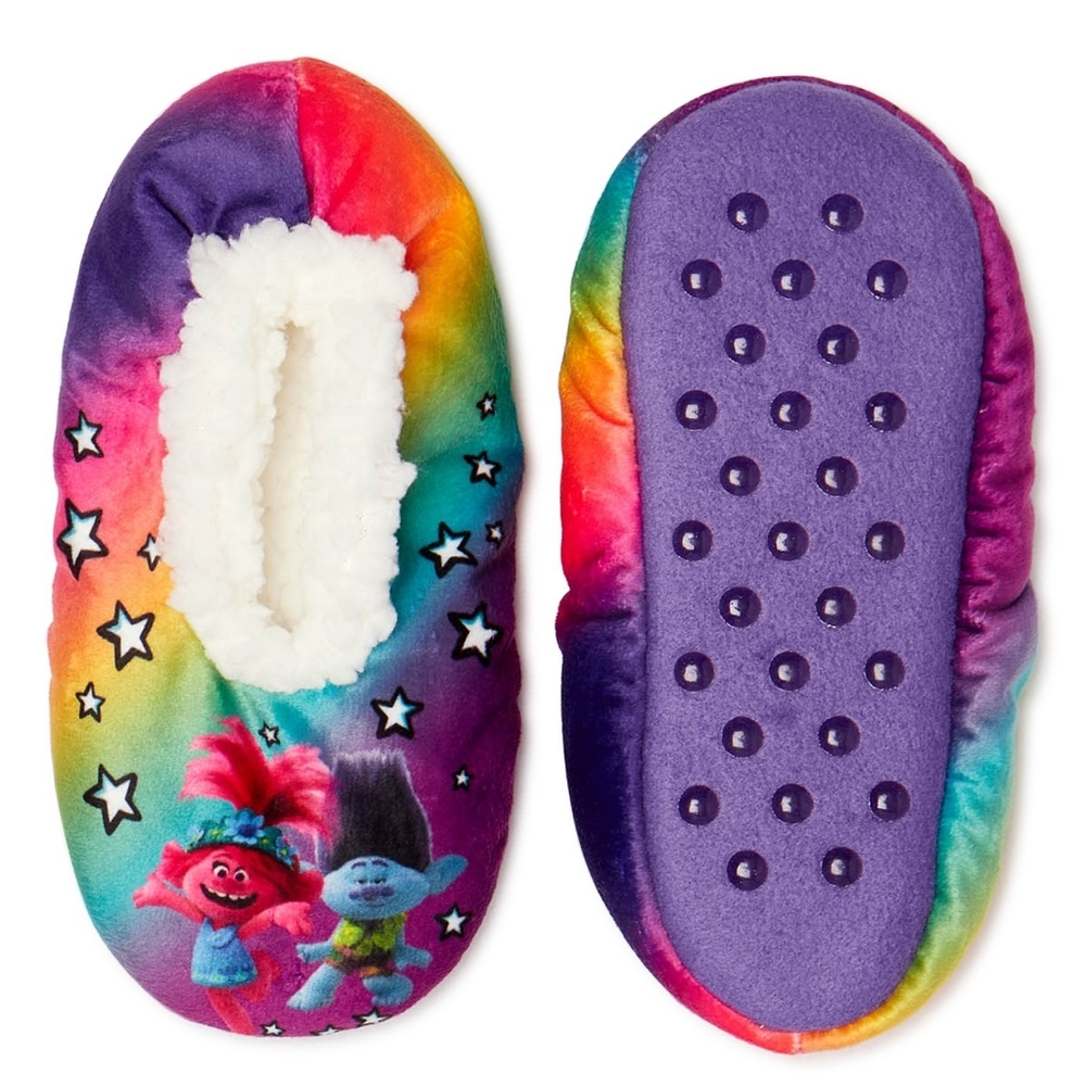 Trolls 2 Girls Fuzzy Babba Slipper